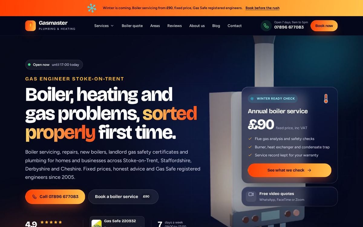 Gas Master homepage