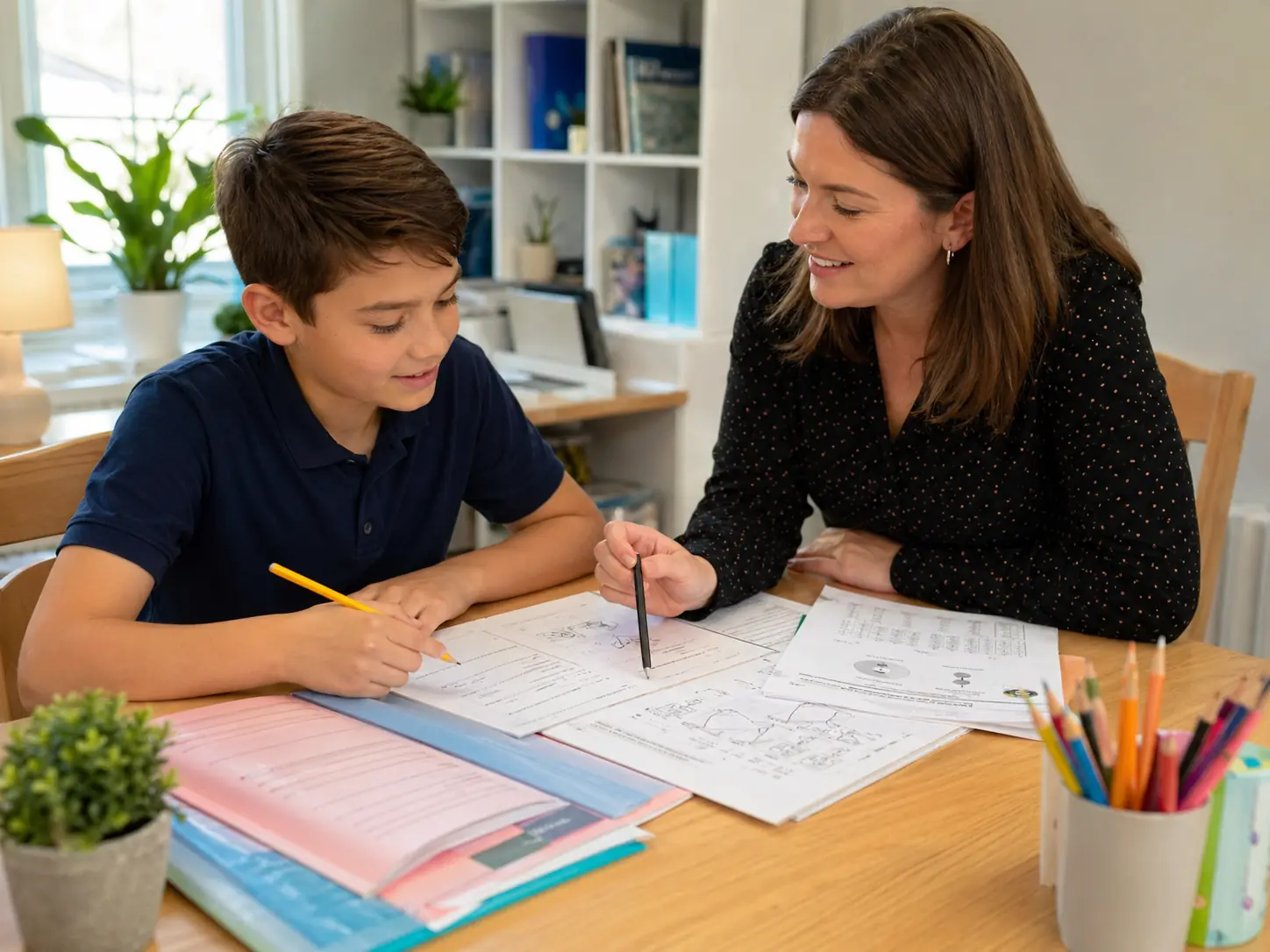 Student preparing for SATs and 11+ exams