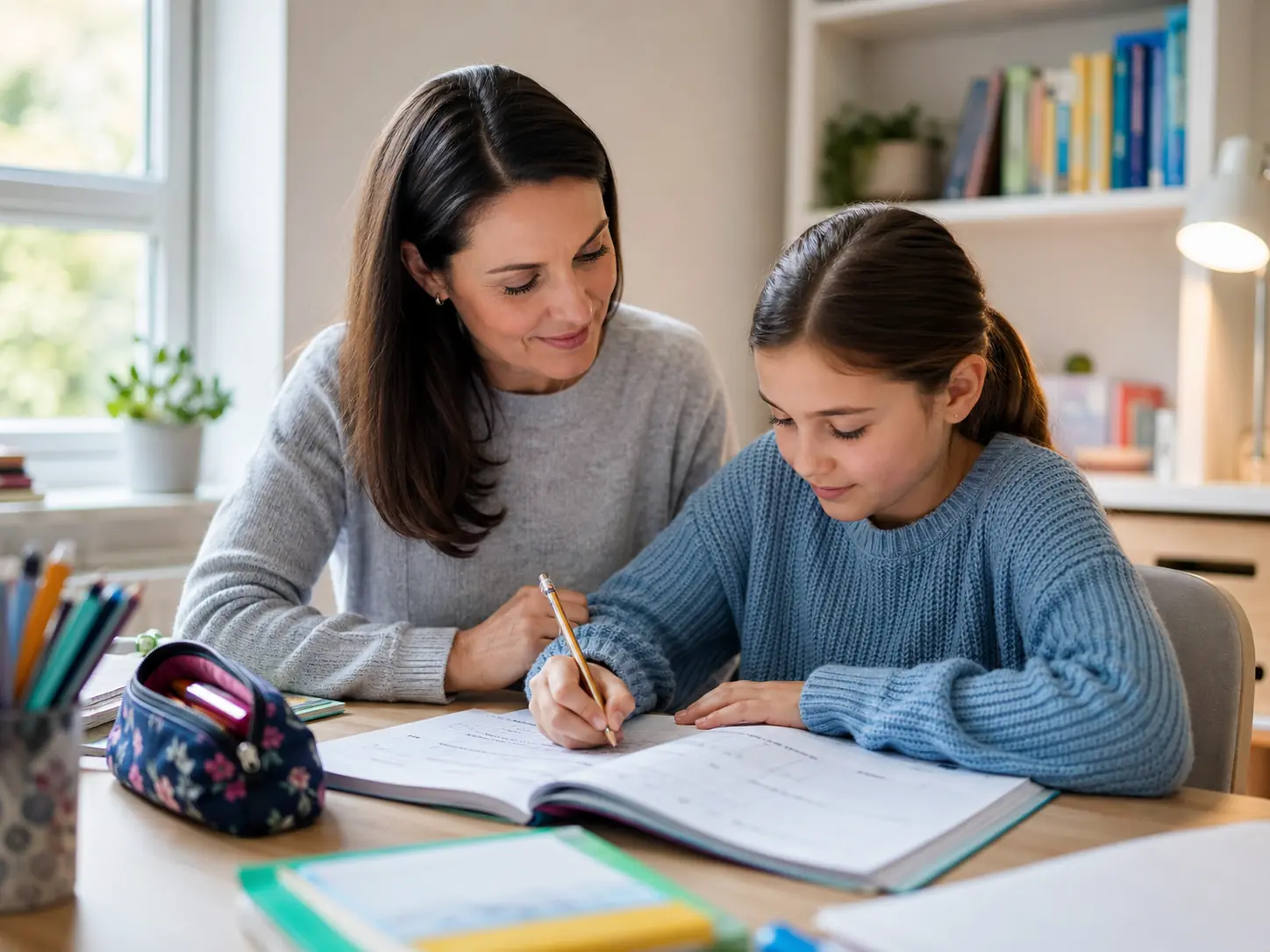 Parent supporting study at home
