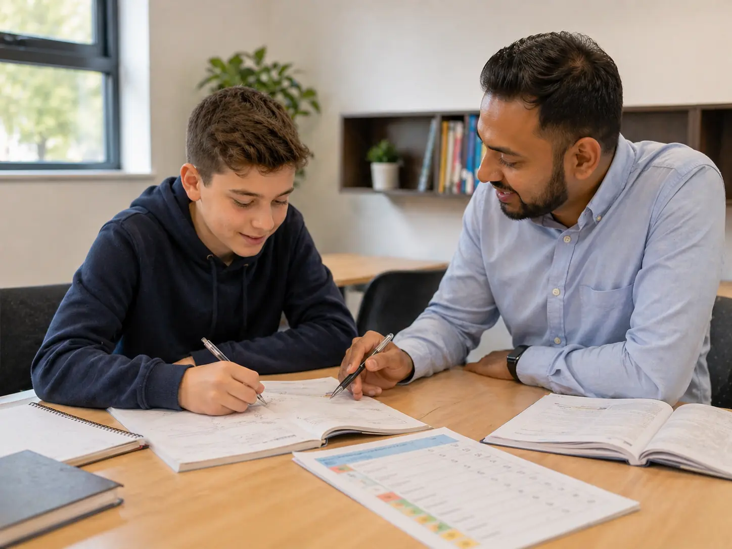 Student planning a weekly schedule