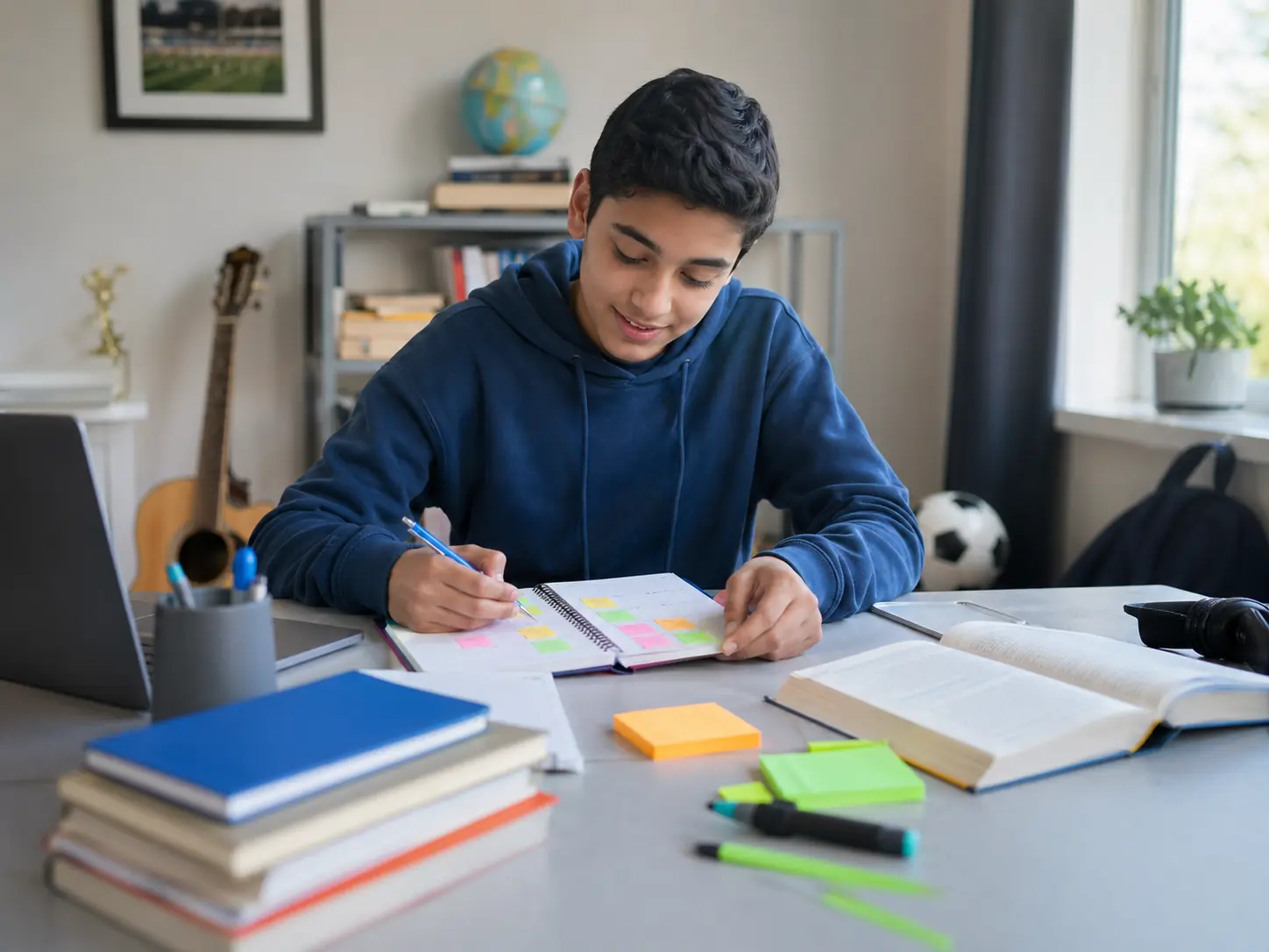 Student taking a break from study