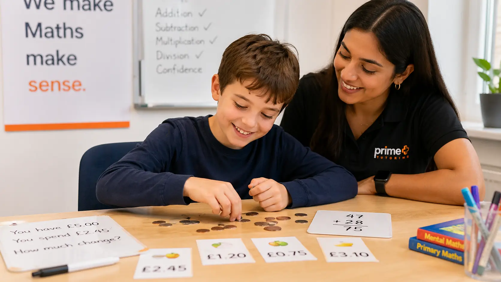 Games, number bonds, and real-life examples can make mental maths more enjoyable.