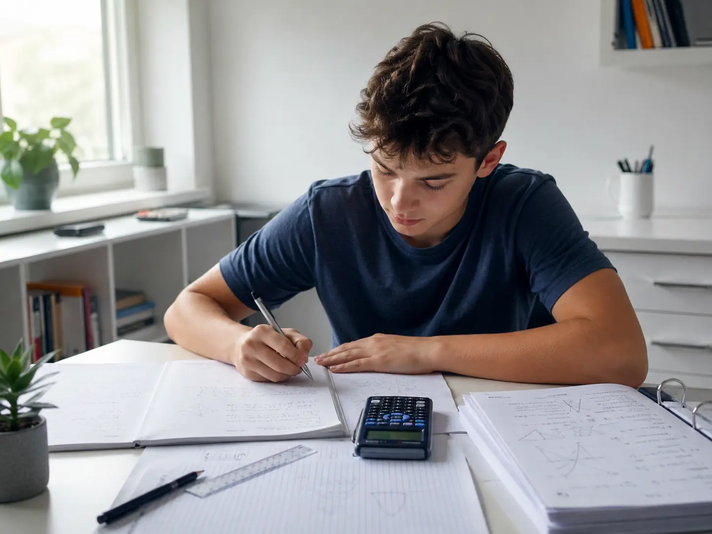 GCSE Maths student revising key topics