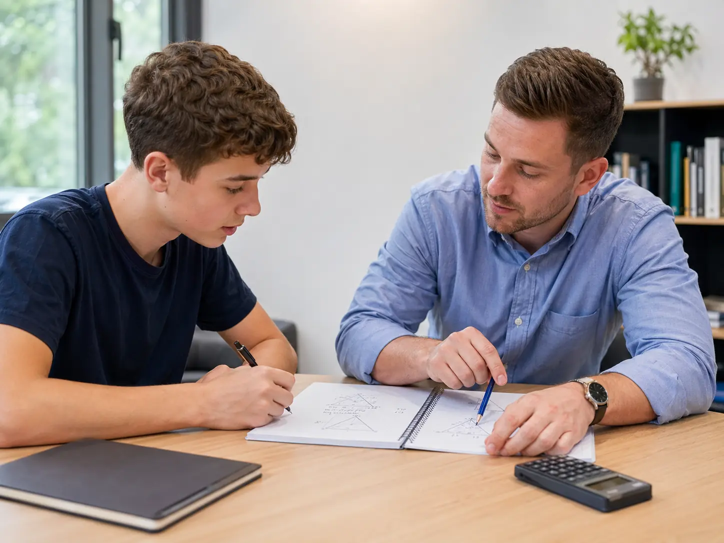 Student practising past paper questions