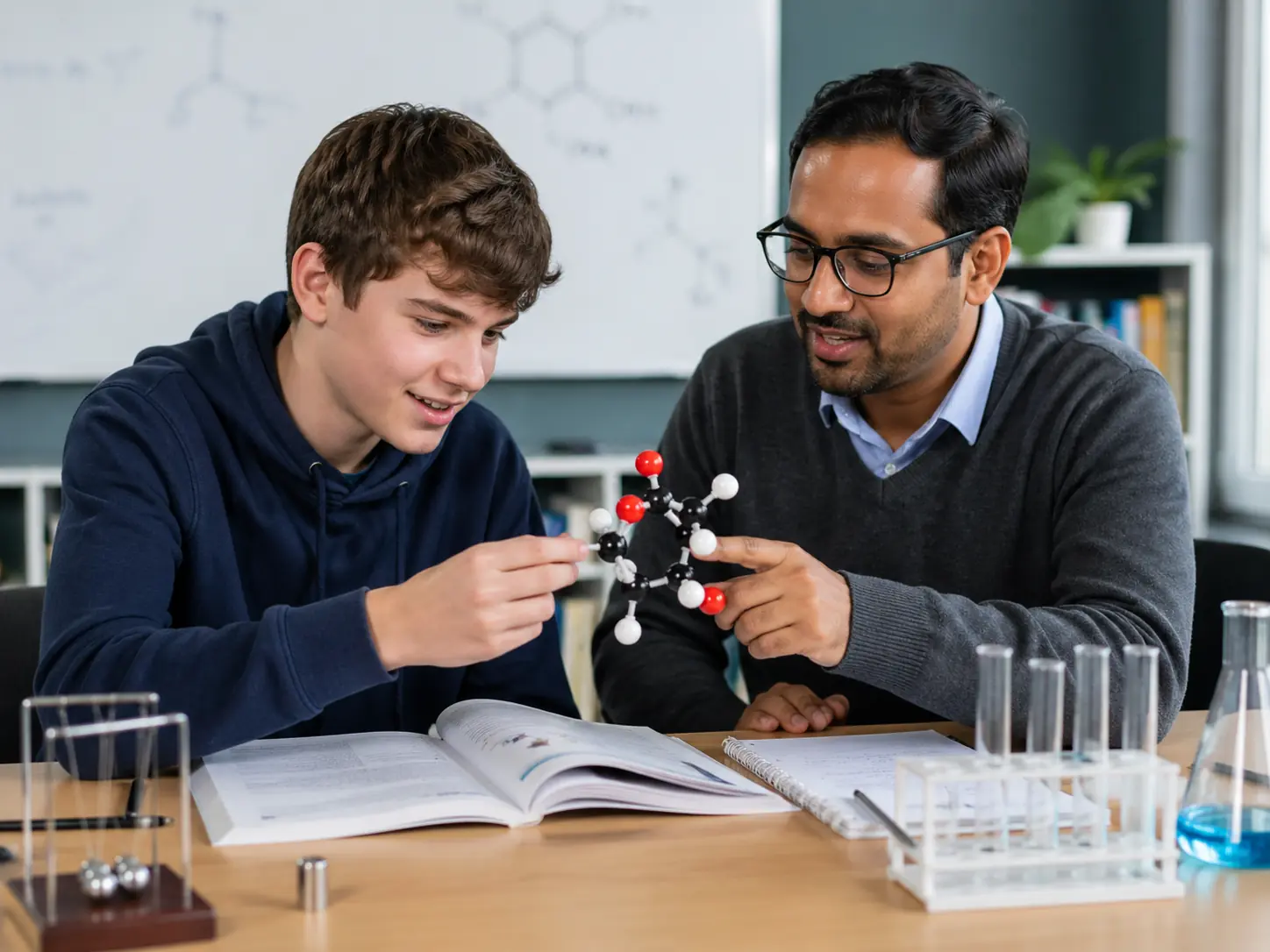 GCSE Science tuition helps students understand Biology, Chemistry and Physics with more confidence.